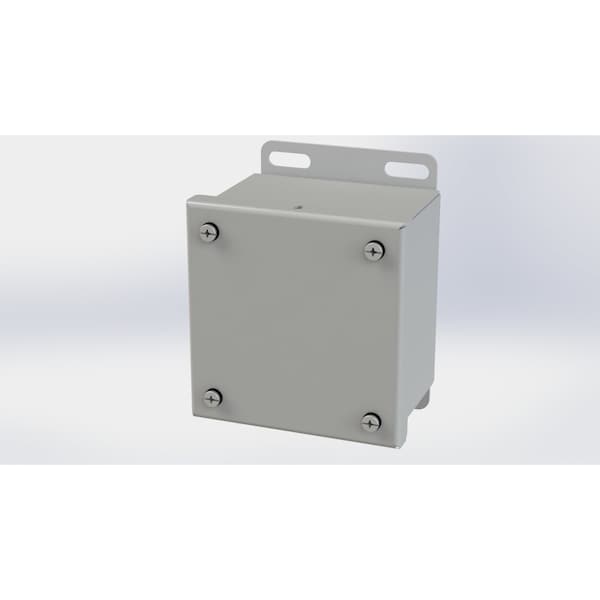 Captive Screws Electrical Enclosures, 4.13 in H, 3 in D, 4 in W, NEMA 3R, 4, 12, 13, Carbon Steel